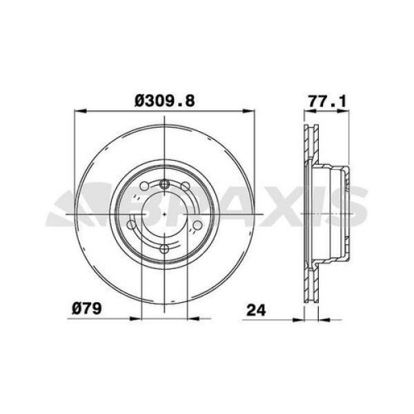BRAXIS AD0353 Fren Diski Ön Havalı Bmw 5 Serisi E60 E61 520D 523I 525I 525D 05- 520I 03-05 