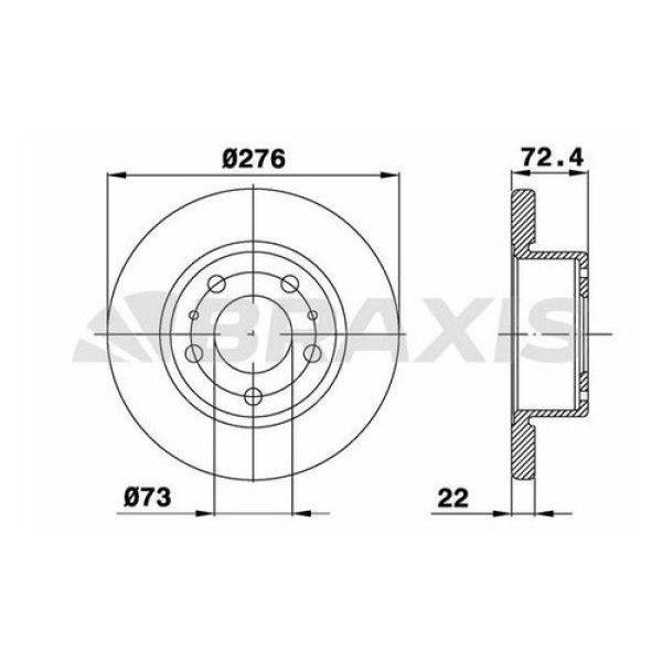 BRAXIS AD0364 Fren Diski Ön Iveco Daily 99 2.8Td 2.3Td