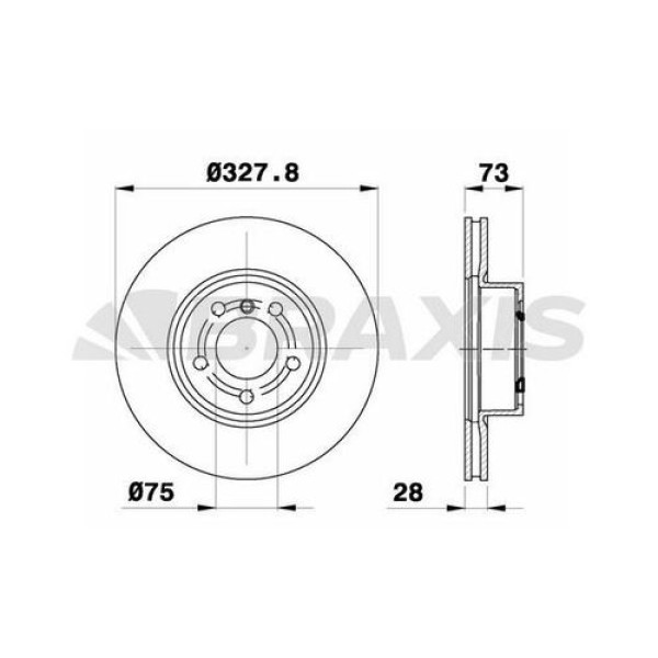 BRAXIS AD0403 Fren Diski Ön Bmw X3×4 2.0D 3.0I