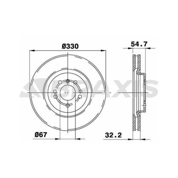 BRAXIS AD0410 Fren Diski Ön 164 M-Class 05-10