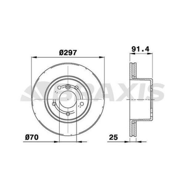 BRAXIS AD0974 Fren Diski Ön Land Rover Discovery II 
