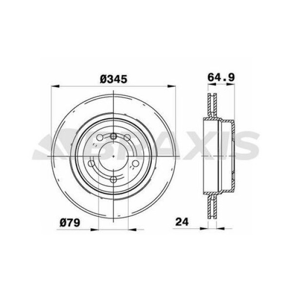 BRAXIS AD0978 Fren Diski Arka Bmw Serıe 5 6 3.0D 3.0I 4.0I 