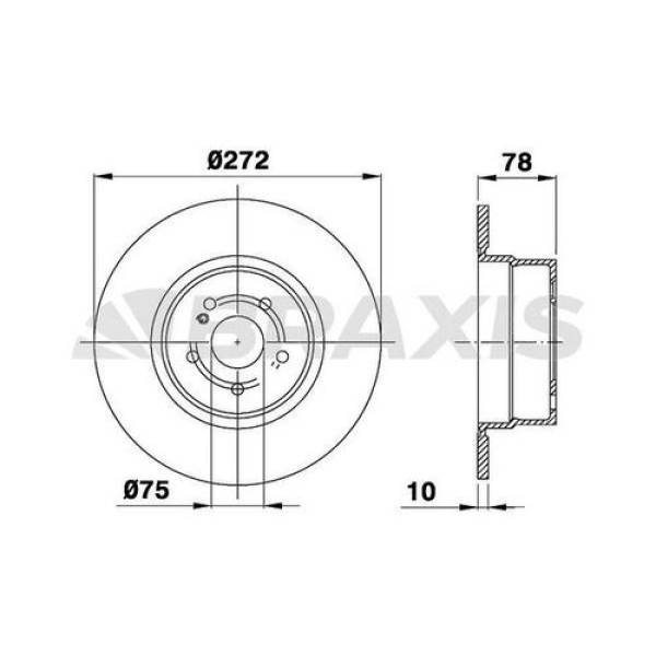 BRAXIS AD0979 Fren Diski Arka Bmw Serıe 3 316I Compact 1.9I 