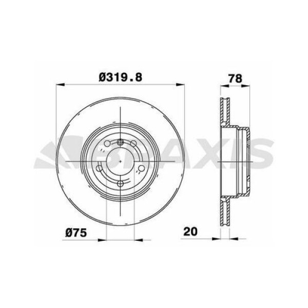 BRAXIS AD0981 Fren Diski Arka Bmw X5 E70 Lcı F15×6 E71 