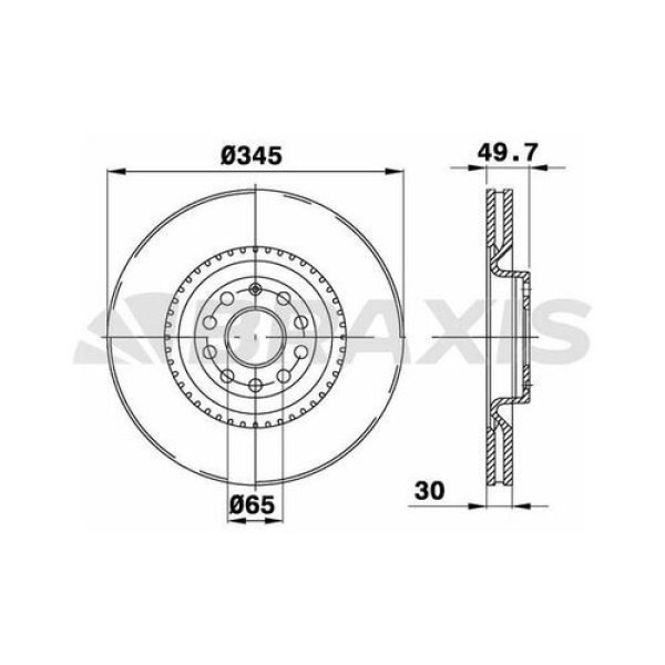 BRAXIS AD0989 Fren Diski Ön Golf V VI A3 Leon Superb Passat Cc Scırocco 03-16