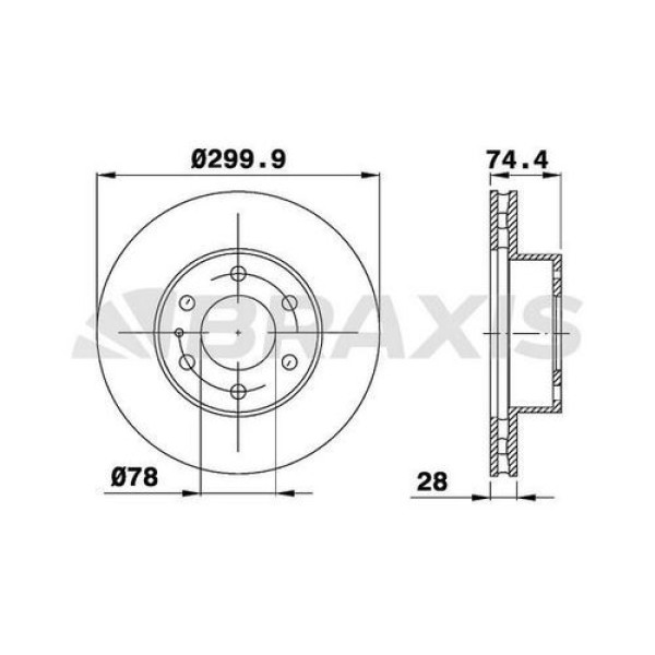 BRAXIS AD1015 Fren Diski Ön Havalı Daily II 09 02- Daily III 05-06- 