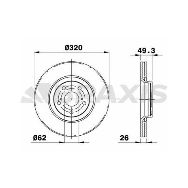 BRAXIS AD1030 Fren Diski Ön Avensis Verso 2.2D-4D 