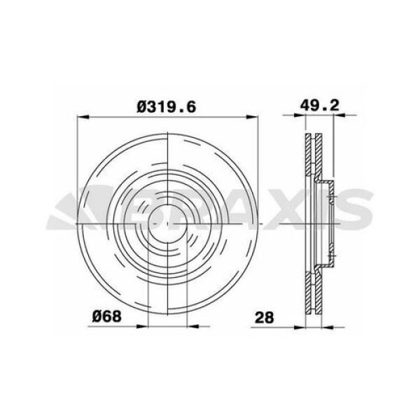 BRAXIS AD1045 Fren Diski Ön Nissan Murano II 3.5I 2.5DCI 