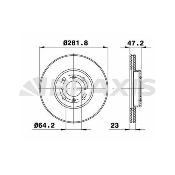 BRAXIS AD1079 Fren Diski Ön Civic 1.8İ