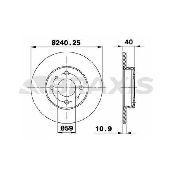 BRAXIS AE0002 Fren Diski Ön Tempra Tipo Punto Panda Marea Bravo Fiat 500-Alfa Romeo 145-146-155