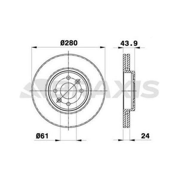 BRAXIS AE0013 Fren Diski Ön Havalı Captur CLIO II III Kangoo Ilaguna I Megane I II Scenic I II Dokke 