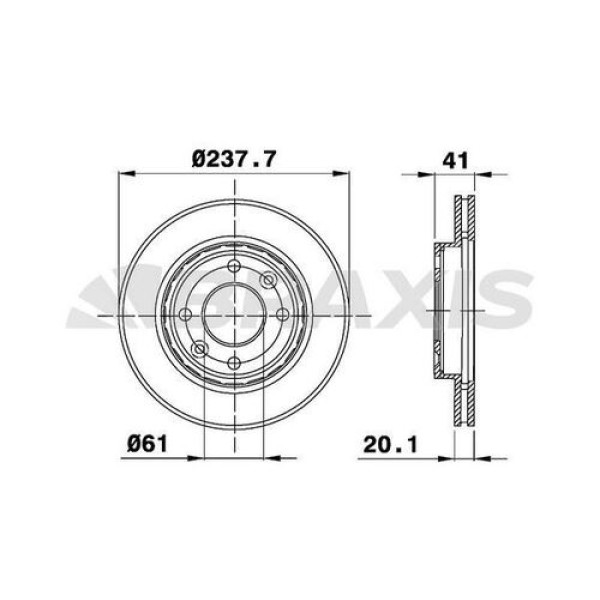 BRAXIS AE0015 Fren Diski Ön Havalı R19 R21 CLIO I II Kangoo Megane I Symbol I 1.2 1.4 1.5 1.6 1.9 Kü 