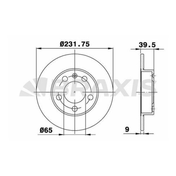 BRAXIS AE0021 Fren Diski Arka Golf IV 1.8 1.9TDI 97- Bora 98- Octavia 1.8 20V 1.9 TDI 96- Fabia 1.4 