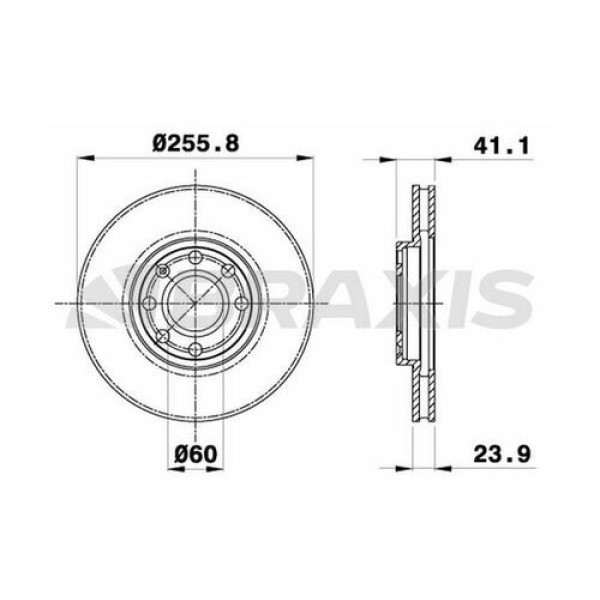 BRAXIS AE0040 Fren Diski Ön Astra G 98-10 4 Bijon Havalı 256Mm