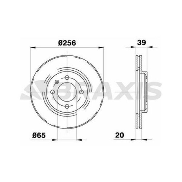 BRAXIS AE0041 Fren Diski Ön Golf III 91- Golf III Polo Classıc 95- Polo III 94- Polo Classıc Lupo 98 