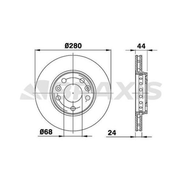 BRAXIS AE0064 Fren Diski Ön Fluence Megane III IV Scenic III Laguna III Duster 1.2 1.4 1.5DCI 1.6 2. 