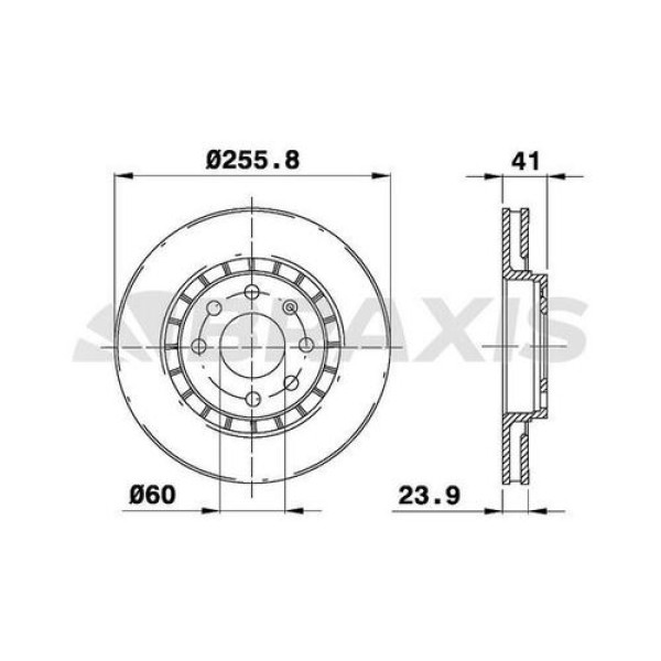 BRAXIS AE0075 Fren Diski Ön Astra F Vectra A B 1.6 