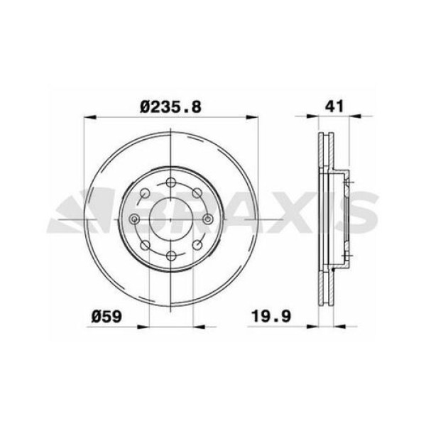 BRAXIS AE0089 Fren Diski Ön Astra F Corsa B Kalos Aveo T200 T255 Spark M300
