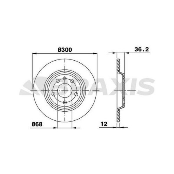 BRAXIS AE0103 Fren Diski Arka A4 2.0TDI 1.8Tfsı 2.7TDI 3.0TDI 3.2Fsı 1Kw Pr Numarası İçin Elektronik