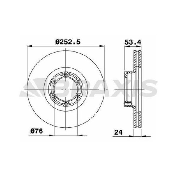 BRAXIS AE0107 Fren Diski Ön Renault Trafic 1.7 2.0 2.1D 2.5D 