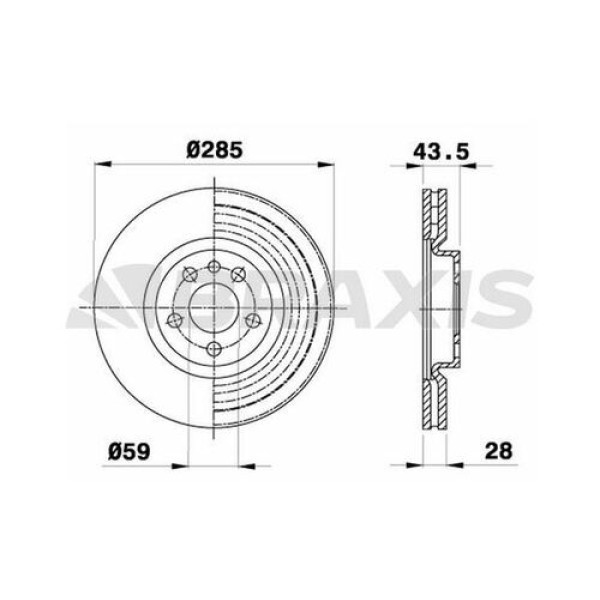 BRAXIS AE0132 Fren Diski Ön C8 807 Expert II Jumpy II Scudo II Dw10 2.0 HDI 8V 00- 