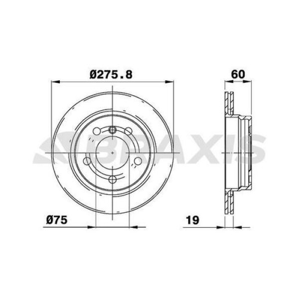 BRAXIS AE0149 Arka Fren Disk Cabrıo 