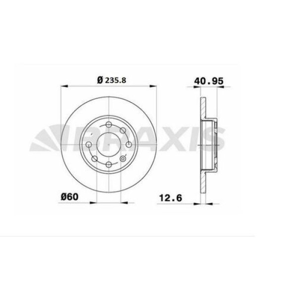 BRAXIS AE0166 Fren Diski Ön (Havasız) Astra Classıc 99-02 Astra F 92-98 Vectra A 88-95 Corsa B 93-02 