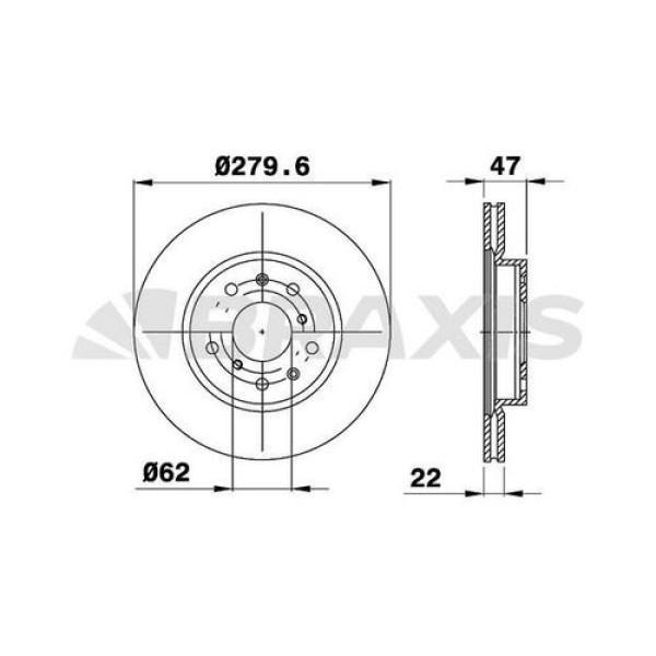 BRAXIS AE0173 Fren Diski Ön Havalı Sedıcı Suzuki Sx4 1.6 1.9D 2.0 