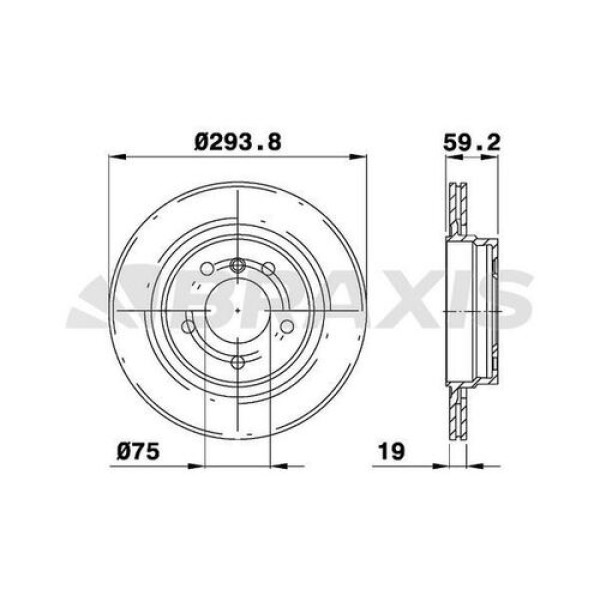 BRAXIS AE0199 Fren Diski Arka 3 Serisi E46 98- 1.9 I 2.0 Td 2.0 I 2.2 I 2.5 I 2.5Tı 2.8 I Hav 