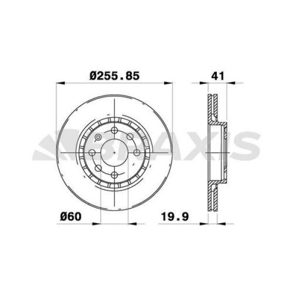 BRAXIS AE0206 Fren Diski Ön Havalı Astra F 1.8İ Corsa B 1.6 Gsı 16V 1.6İ Vectra A 1.7D-1.7 Td 1.8 1.