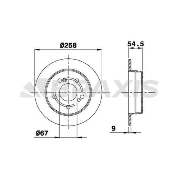 BRAXIS AE0223 Fren Diski Arka E Class W201 Tum Model W124 200E 220E 230E 260E 280E 300E 200 89 