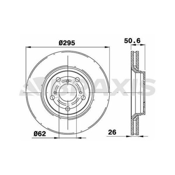 BRAXIS AE0258 Fren Diski Ön Havalı Avensis 09- 14 Verso 10-14 295×5 