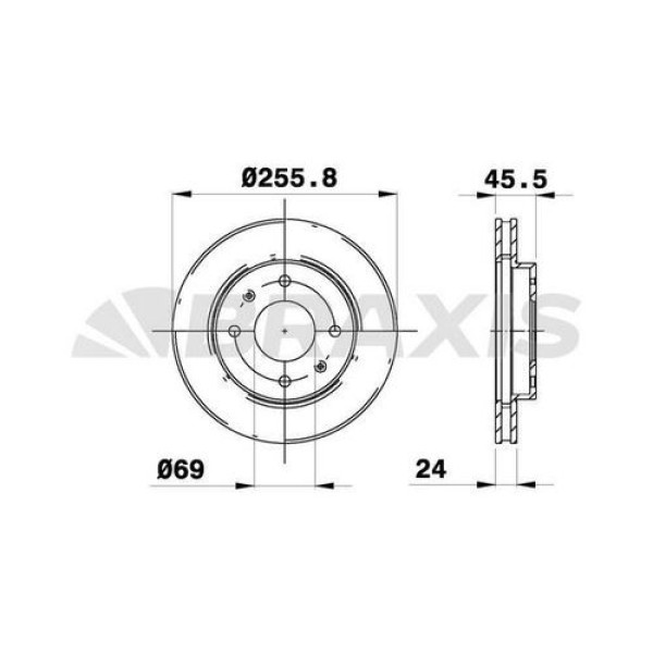 BRAXIS AE0265 Fren Diski Ön Carisma 1.8Gdı 
