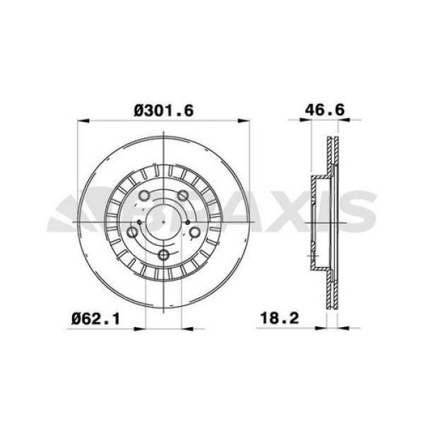 BRAXIS AE0269 Fren Diski Arka Havalı Rav 4 96-00 302×5 