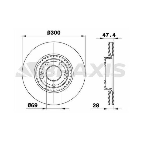 BRAXIS AE0274 Fren Diski Ön İx35 10- Sonata 05- Tucson 08- Rio 11- 1.4 Sportage 04- İ40 11- 300Mm 