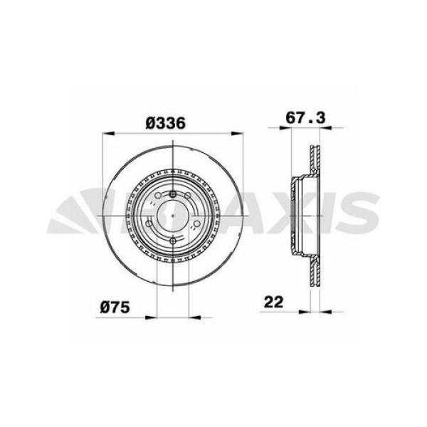 BRAXIS AE0279 Fren Diski Arka X1 09- 3.0I 3 Serisi E90 91-92 93 05- 320D 325D 325I 3