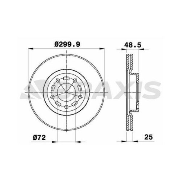 BRAXIS AE0314 Fren Diski Ön Mazda 3 03-10 Mazda 5 05- Havalı 300×5 