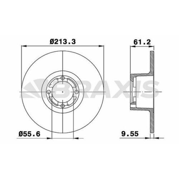 BRAXIS AE0332 Fren Diski Ön Rover Mini 1.3 1.3I 