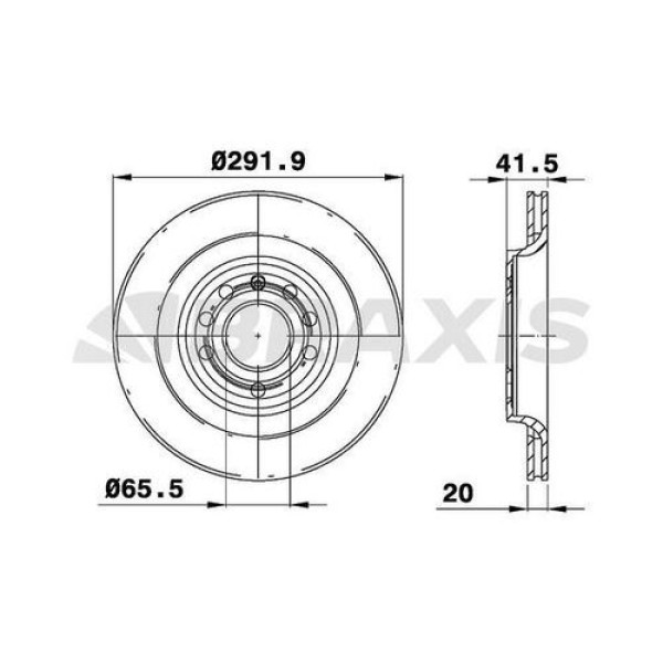 BRAXIS AE0368 ARKA FREN DISKI HAVALI VECTRA C-SIGNUM SAAB 9.2 