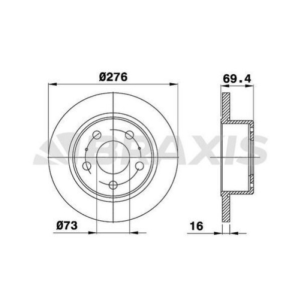 BRAXIS AE0392 Fren Diski Arka Iveco Daily 99 2.3Td 2.8Td