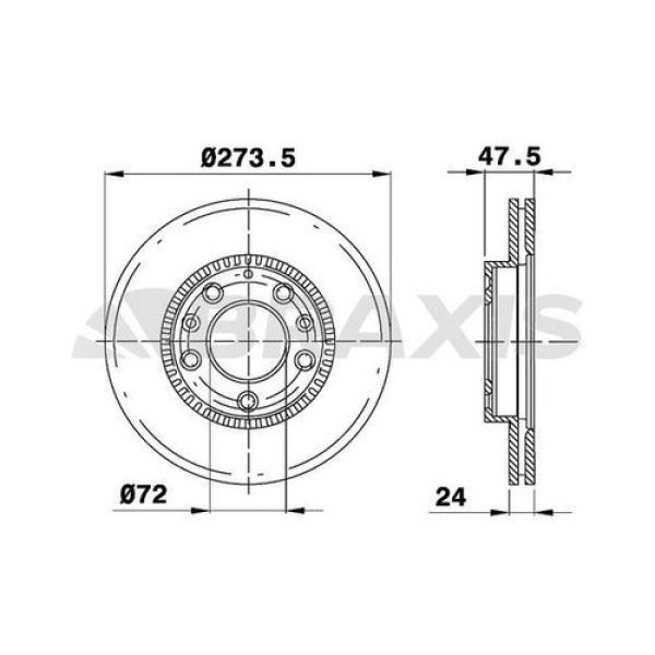 BRAXIS AE0422 Fren Diski Ön Havalı Mazda 6 Gg 1.8 02- 626 V Sw 2.0 2.0Hd 2.0TDI 1.8 2.0 Td 98-02 