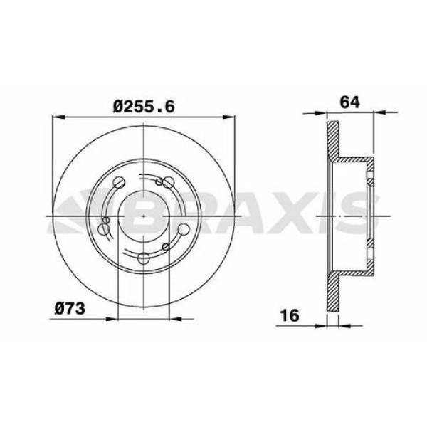 BRAXIS AE0427 Fren Diski Ön Fiat Ducato Talento 2.0 1.9Td