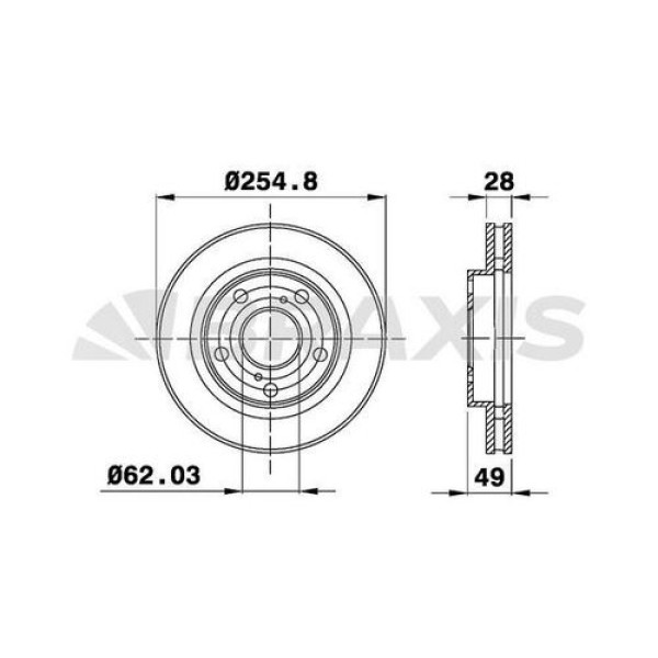 BRAXIS AE0440 Fren Diski Ön Toyota Camry Pıcnıc 2.2I 2.0İ