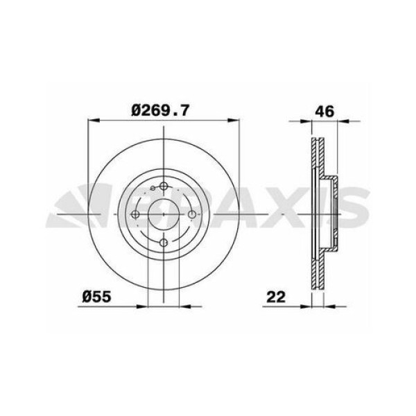 BRAXIS AE0461 Fren Diski Ön Mazda Mx5 1.6İ 