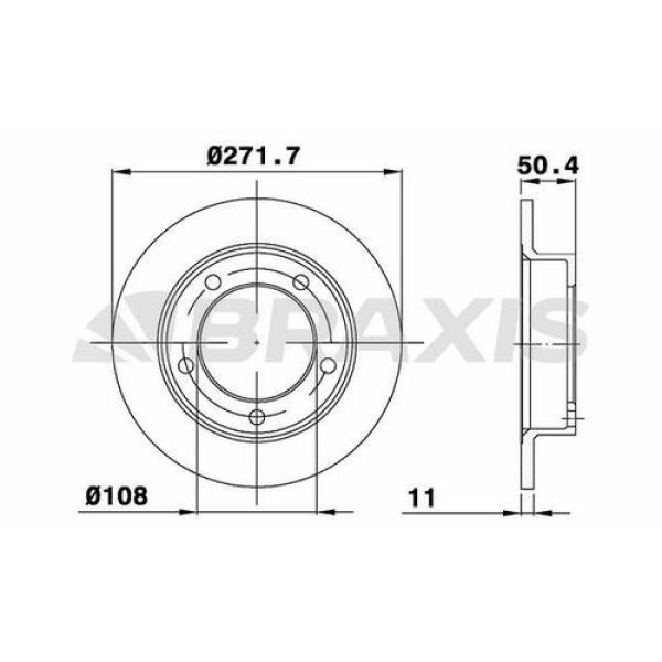 BRAXIS AE0463 Fren Diski Ön Lada Nıva 1.6 