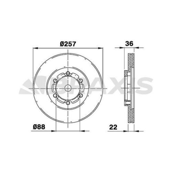 BRAXIS AE0478 Fren Diski Ön Havalı Frontera A 2.4I 2.3 Td 92-98 