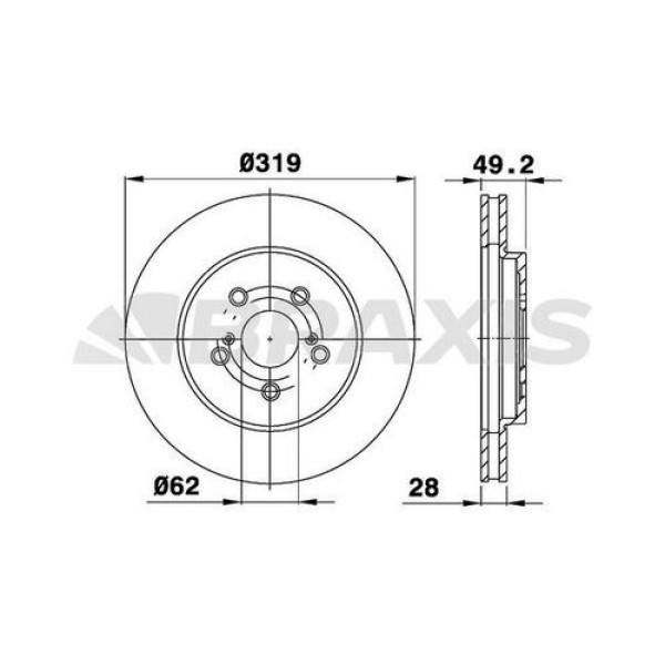 BRAXIS AE0508 ON FREN DISK AYNASI LEXUS R300 R400H 3.0I 