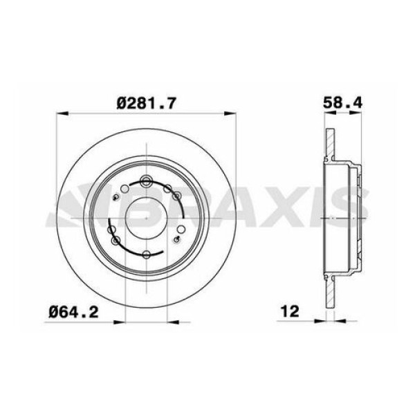 BRAXIS AE0516 Fren Diski Arka Düz Fr V CTDI Stream 00- 05