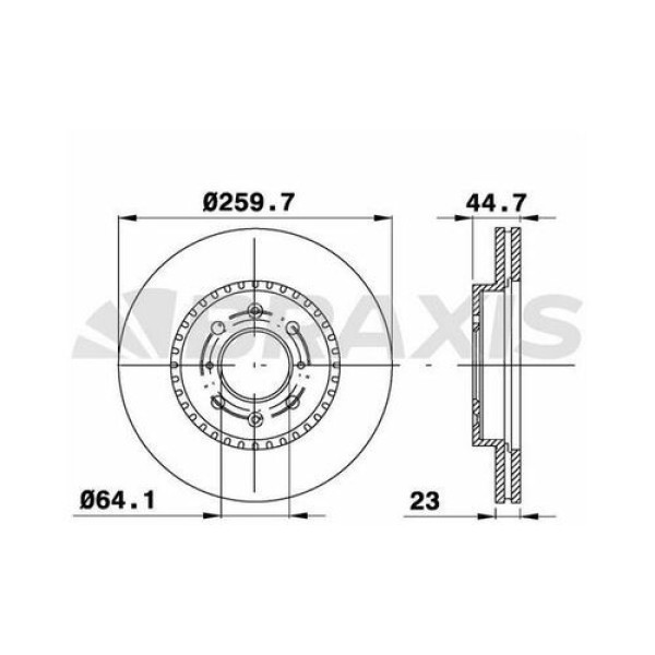 BRAXIS AE0524 ON FREN DISK AYNASI HAVALI CIVIC VI HB 1.7CTDI 01 02 09 04 