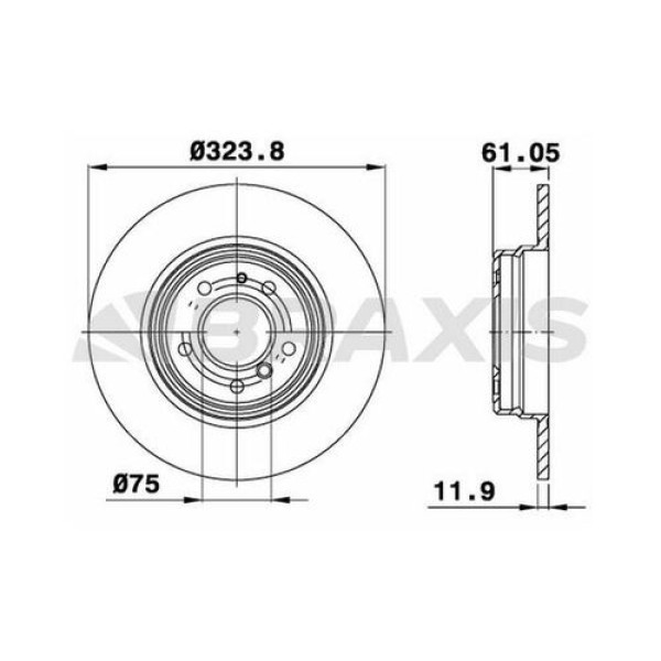 BRAXIS AE0538 Fren Diski Arka Bmw Serıe 7 8 2.8I 3.5I 